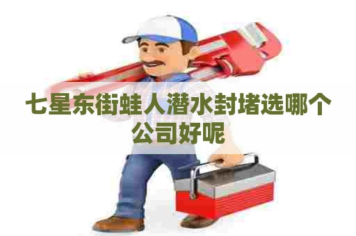 七星东街蛙人潜水封堵选哪个公司好呢