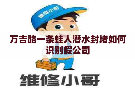 万吉路一条蛙人潜水封堵如何识别假公司