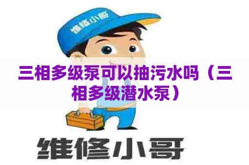 三相多级泵可以抽污水吗（三相多级潜水泵）