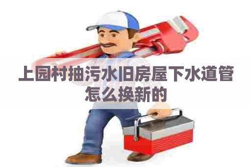 上园村抽污水旧房屋下水道管怎么换新的
