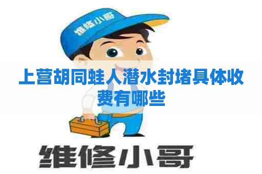 上营胡同蛙人潜水封堵具体收费有哪些