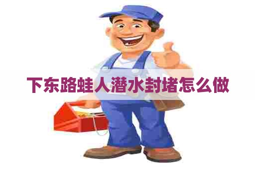 下东路蛙人潜水封堵怎么做