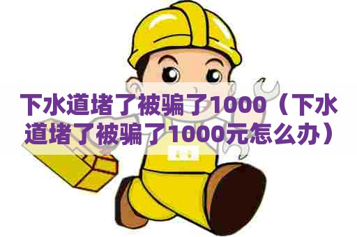 下水道堵了被骗了1000（下水道堵了被骗了1000元怎么办）