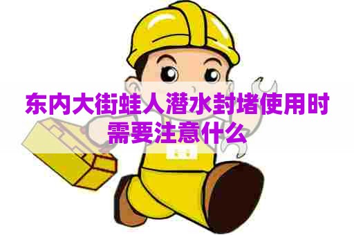 东内大街蛙人潜水封堵使用时需要注意什么