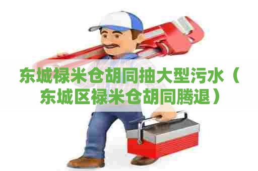 东城禄米仓胡同抽大型污水（东城区禄米仓胡同腾退）