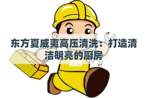 东方夏威夷高压清洗：打造清洁明亮的厨房
