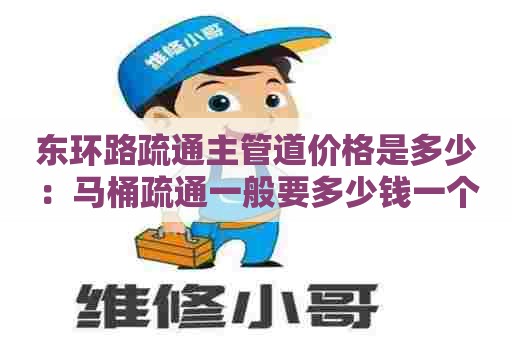 东环路疏通主管道价格是多少：马桶疏通一般要多少钱一个