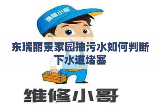 东瑞丽景家园抽污水如何判断下水道堵塞
