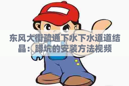 东风大街疏通下水下水道道结晶：蹲坑的安装方法视频