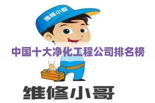 中国十大净化工程公司排名榜