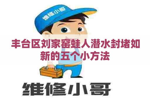 丰台区刘家窑蛙人潜水封堵如新的五个小方法