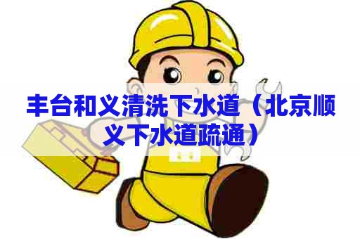 丰台和义清洗下水道（北京顺义下水道疏通）