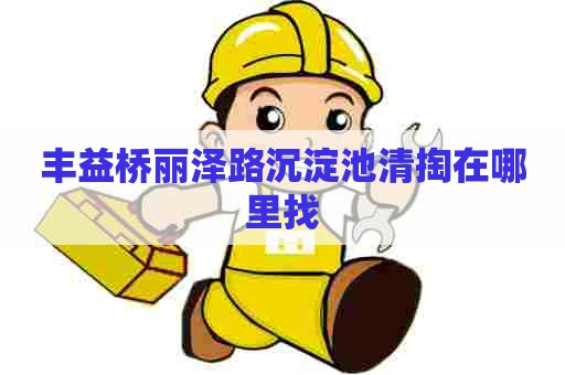 丰益桥丽泽路沉淀池清掏在哪里找