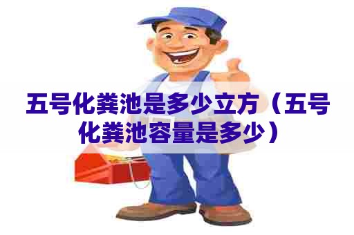 五号化粪池是多少立方（五号化粪池容量是多少）