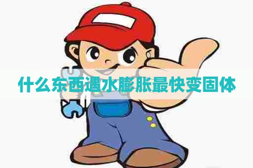 什么东西遇水膨胀最快变固体