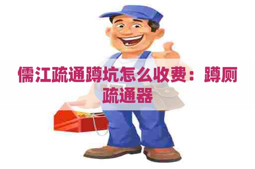 儒江疏通蹲坑怎么收费：蹲厕疏通器