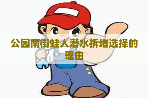 公园南街蛙人潜水拆堵选择的理由