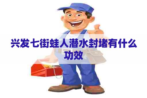兴发七街蛙人潜水封堵有什么功效