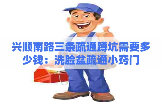 兴顺南路三条疏通蹲坑需要多少钱：洗脸盆疏通小窍门