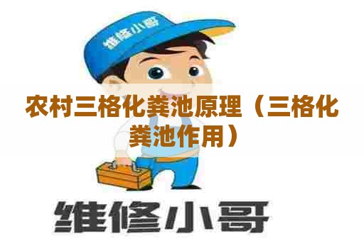 农村三格化粪池原理（三格化粪池作用）