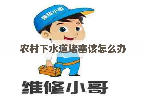 农村下水道堵塞该怎么办