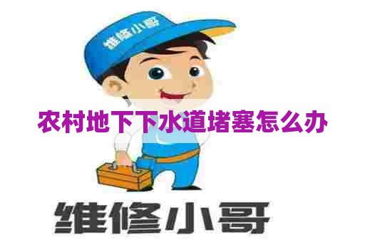 农村地下下水道堵塞怎么办