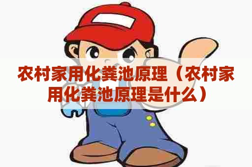 农村家用化粪池原理（农村家用化粪池原理是什么）