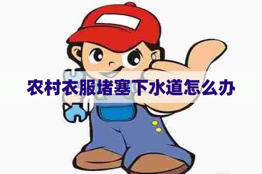 农村衣服堵塞下水道怎么办