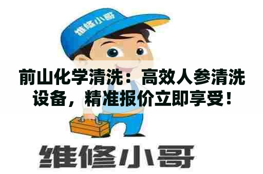 前山化学清洗：高效人参清洗设备，精准报价立即享受！