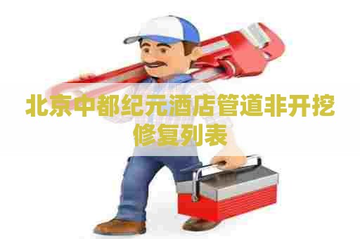 北京中都纪元酒店管道非开挖修复列表