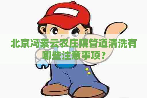 北京冯素云农庄院管道清洗有哪些注意事项？