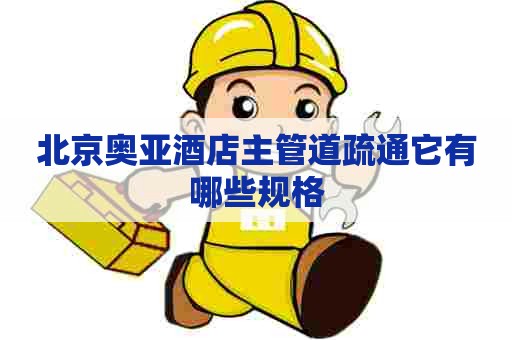 北京奥亚酒店主管道疏通它有哪些规格