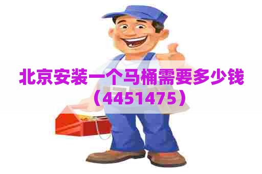 北京安装一个马桶需要多少钱（4451475）