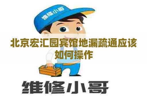 北京宏汇园宾馆地漏疏通应该如何操作