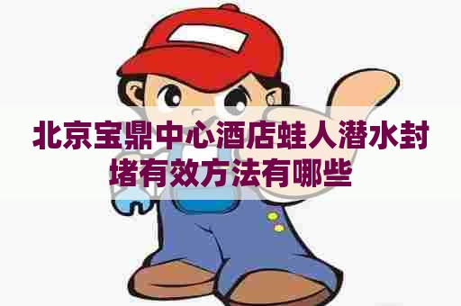 北京宝鼎中心酒店蛙人潜水封堵有效方法有哪些