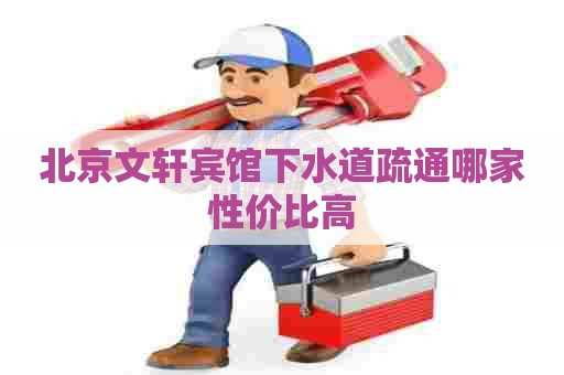 北京文轩宾馆下水道疏通哪家性价比高