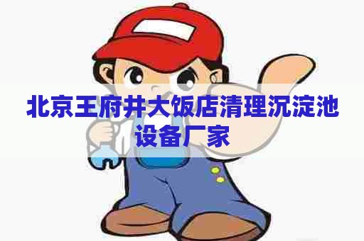 北京王府井大饭店清理沉淀池设备厂家