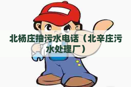 北杨庄抽污水电话（北辛庄污水处理厂）