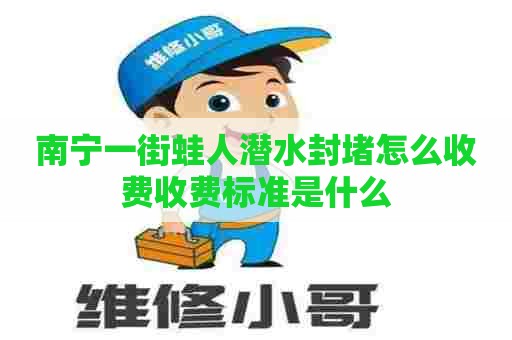 南宁一街蛙人潜水封堵怎么收费收费标准是什么