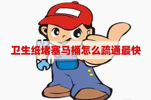 卫生纸堵塞马桶怎么疏通最快