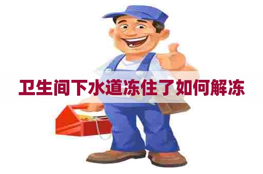 卫生间下水道冻住了如何解冻