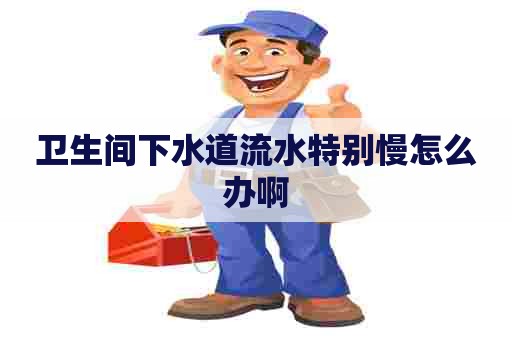 卫生间下水道流水特别慢怎么办啊 卫生间下水道流水特别慢怎么办啊