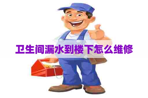 卫生间漏水到楼下怎么维修