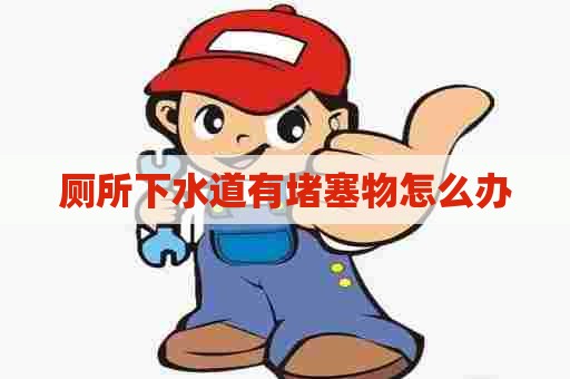 厕所下水道有堵塞物怎么办