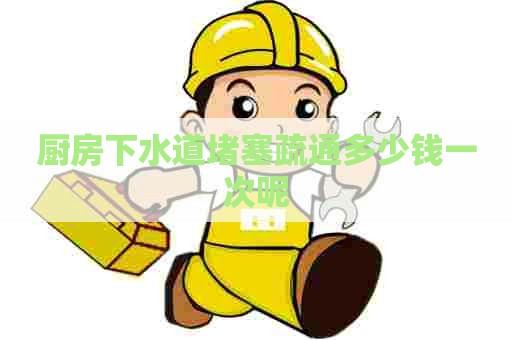 厨房下水道堵塞疏通多少钱一次呢