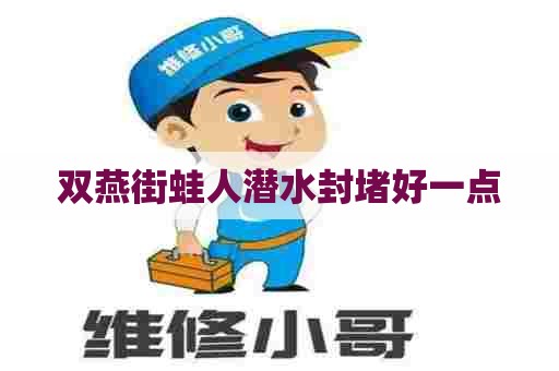 双燕街蛙人潜水封堵好一点