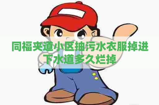 同福夹道小区抽污水衣服掉进下水道多久烂掉