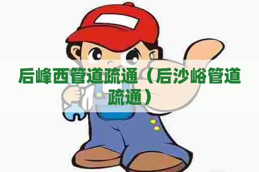 后峰西管道疏通（后沙峪管道疏通）