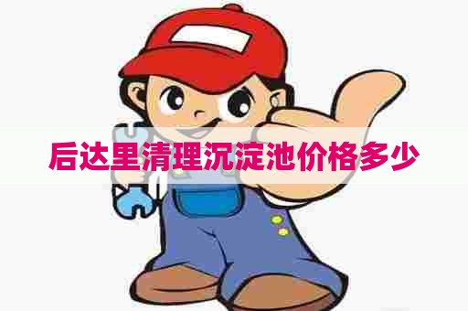 后达里清理沉淀池价格多少