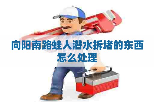 向阳南路蛙人潜水拆堵的东西怎么处理